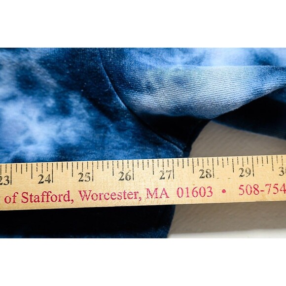 Aviator Nation Tie Dye Hoodie Hooded Sweatshirt Blue Purple Kangaroo pocket L - Picture 7 of 10